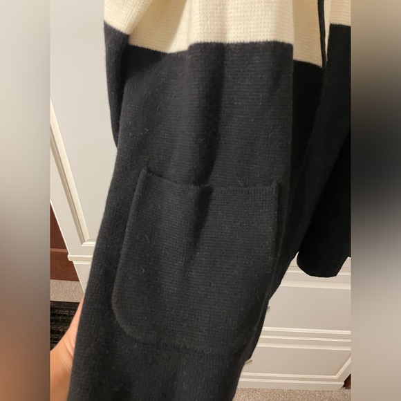 NWT Talbot's Colorblock Open Sweater Jacket Milano Stitch Wool Blend - Picture 7 of 7